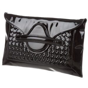 Bottega Veneta Glossy Black Clutch